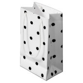 Polka-Punktmuster Kleine Geschenktüte (Vorderseite Schrägansicht)