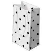 Polka-Punktmuster Kleine Geschenktüte (Rückseite Schrägansicht)