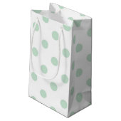 Polka-Punktmuster Kleine Geschenktüte (Rückseite Schrägansicht)