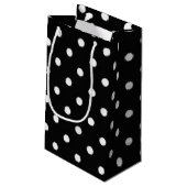 Polka-Punktmuster Kleine Geschenktüte (Rückseite Schrägansicht)