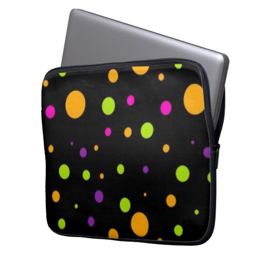 Polka-Punktmuster Laptopschutzhülle (Vorderseite Links)