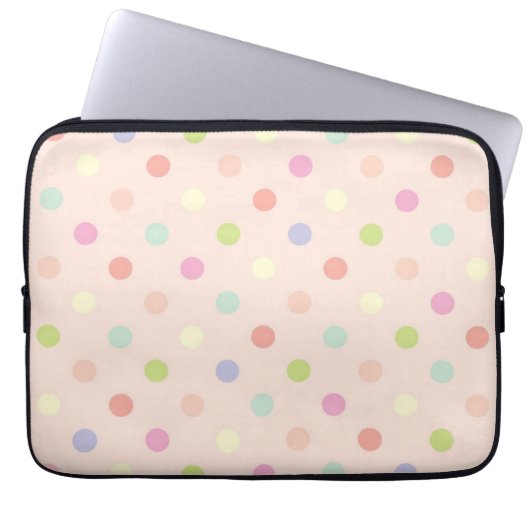 Polka-Punktmuster Laptopschutzhülle (Vorderseite)