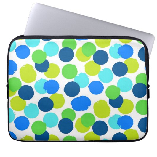 Polka-Punktmuster Laptopschutzhülle (Vorderseite)