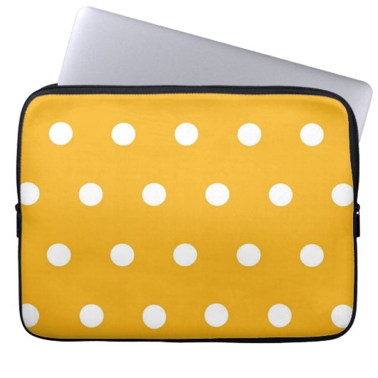 Polka-Punktmuster Laptopschutzhülle (Vorderseite)