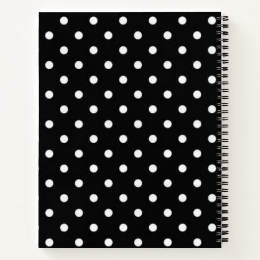 Polka-Punktmuster Notizblock (Rückseite)