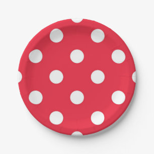 Polka-Punktmuster Pappteller