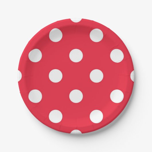 Polka-Punktmuster Pappteller (Vorderseite)