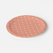 Polka-Punktmuster Pappteller (Schrägansicht)