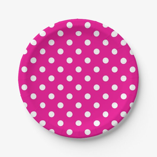 Polka-Punktmuster Pappteller (Vorderseite)