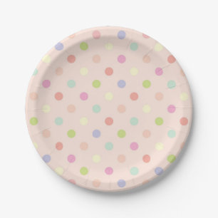 Polka-Punktmuster Pappteller