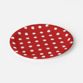 Polka-Punktmuster Pappteller (Schrägansicht)