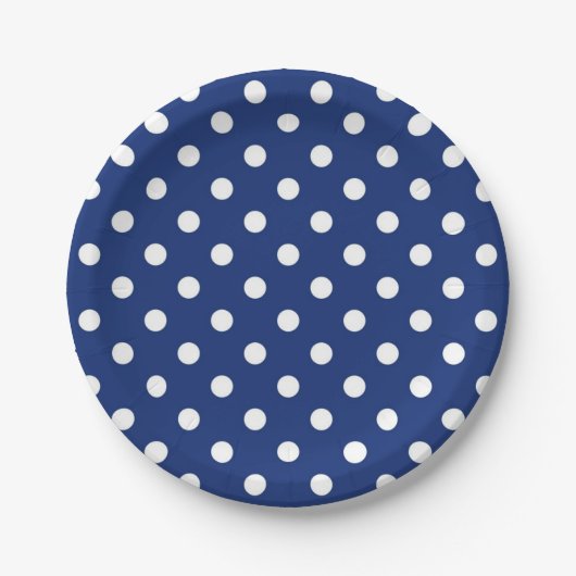 Polka-Punktmuster Pappteller (Vorderseite)