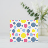 Polka-Punktmuster Postkarte (Stehend Vorderseite)