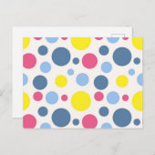 Polka-Punktmuster Postkarte (Vorne/Hinten)