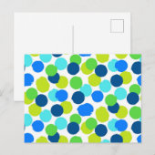 Polka-Punktmuster Postkarte (Vorne/Hinten)