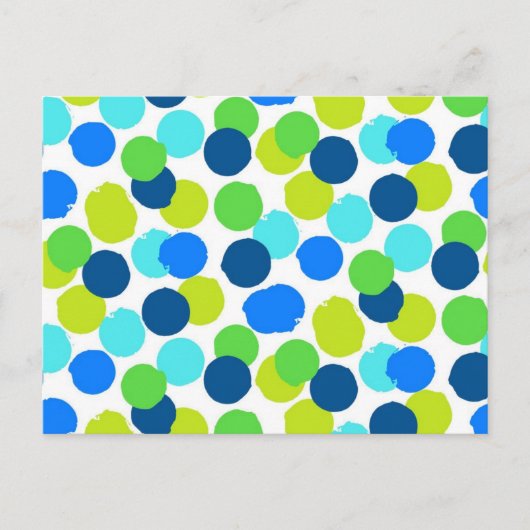 Polka-Punktmuster Postkarte (Vorderseite)