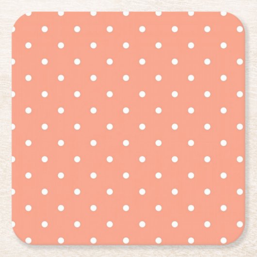 Polka-Punktmuster Rechteckiger Pappuntersetzer (Vorderseite)