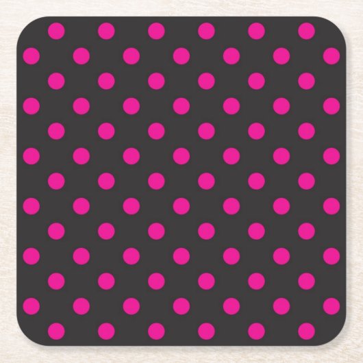 Polka-Punktmuster Rechteckiger Pappuntersetzer (Vorderseite)