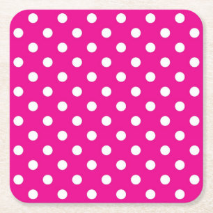 Polka-Punktmuster Rechteckiger Pappuntersetzer
