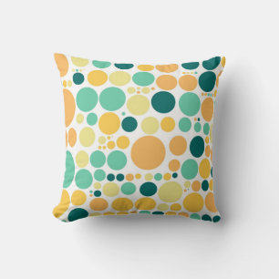Polka-Punktmuster   Retro Orange Blue Kissen