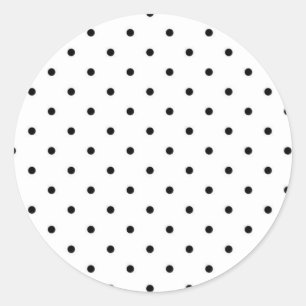 Polka-Punktmuster Runder Aufkleber