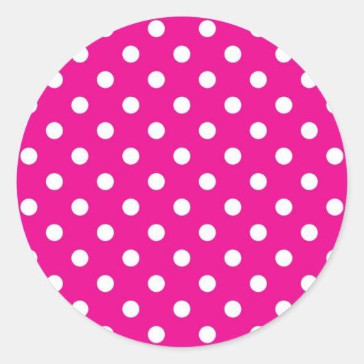 Polka-Punktmuster Runder Aufkleber (Vorderseite)
