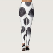 Polka Punktmuster: schwarz, grau. Leggings (Rückseite)