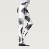 Polka Punktmuster: schwarz, grau. Leggings (Rechts)