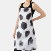 Polka Punktmuster: schwarz, grau. Schürze (InSitu)