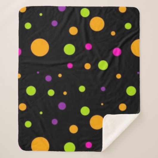 Polka-Punktmuster Sherpadecke (Vorderseite)