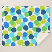Polka-Punktmuster Sherpadecke (Vorderseite (Horizontal))