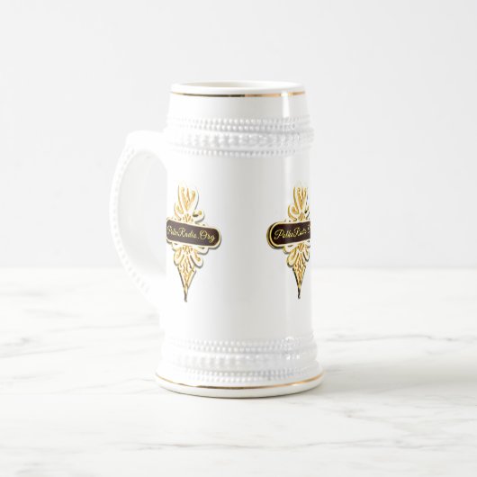 Polka Radio Anniversary Mug Bierglas (Vorderseite Links)