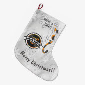 Polka Radio Christmas Stocking Großer Weihnachtsstrumpf (Vorderansicht (hängend))