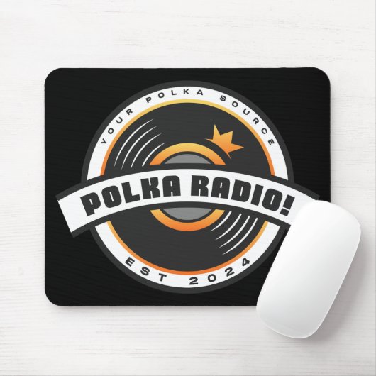 Polka Radio Mousepad (Black) (Mit Mouse)