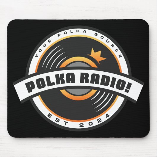 Polka Radio Mousepad (Black) (Vorne)