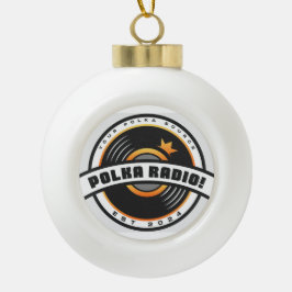 Polka Radio Snowflake Framed Ornament