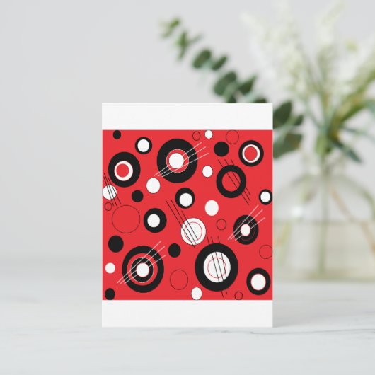 Polka Red Postkarte (Stehend Vorderseite)