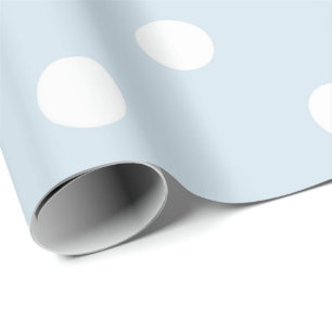 Polka Small Dots Baby Blue White Classic Pastel Geschenkpapier