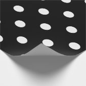 Polka Small Dots Black White Classic Elegant Geschenkpapier (Ecke)
