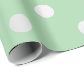 Polka Small Dots Pastel Pea Minze Silver Gray Geschenkpapier (Rolleneckpunkt)