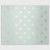Polka Small Dots Tiffany Aqua Mint Silver Gray Geschenkpapier (Flach)