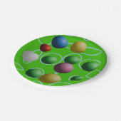 Polka Spheres Light Green Festival Party Pappteller (Schrägansicht)