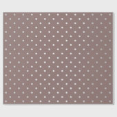 Polka Tiny Small Dots Gray Silver Chocolate Brown Geschenkpapier (Flach)