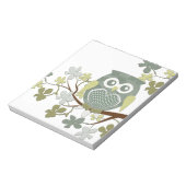 Polka Tree Owl Notepad Notizblock (Rotiert)