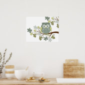 Polka Tree Owl Poster (Küche)