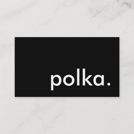 Polka. Visitenkarte (Vorderseite)