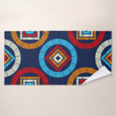 Polka weist ein nahtloses Muster auf. Mosaik ethni Badehandtuch (Badehandtuch)