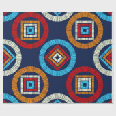 Polka weist ein nahtloses Muster auf. Mosaik ethni Geschenkpapier (Flach)