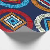 Polka weist ein nahtloses Muster auf. Mosaik ethni Geschenkpapier (Ecke)