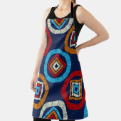 Polka weist ein nahtloses Muster auf. Mosaik ethni Schürze (InSitu)